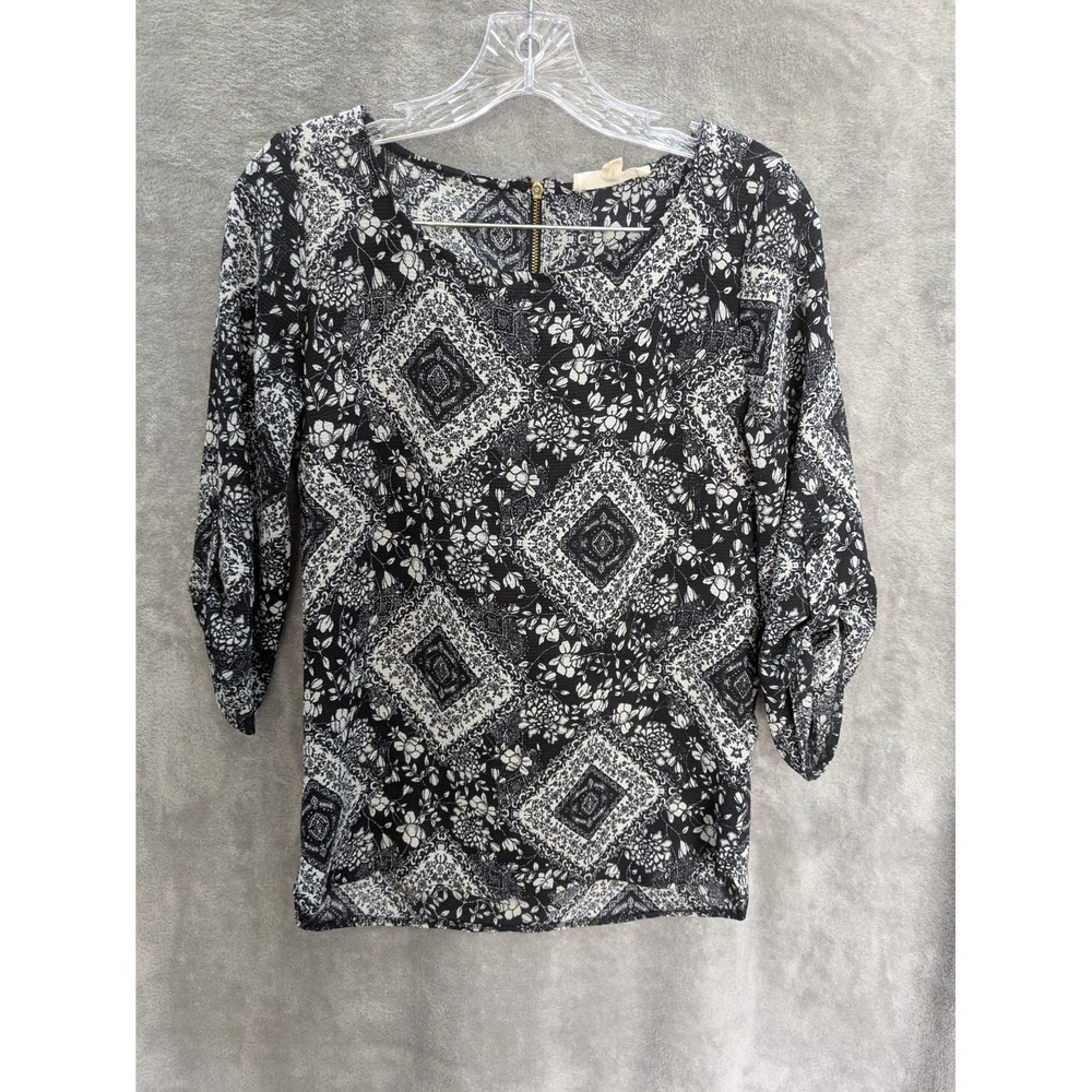 Bohemian Top Women's Small Bandana Print‎ Dark Cottagecore Festival Retro